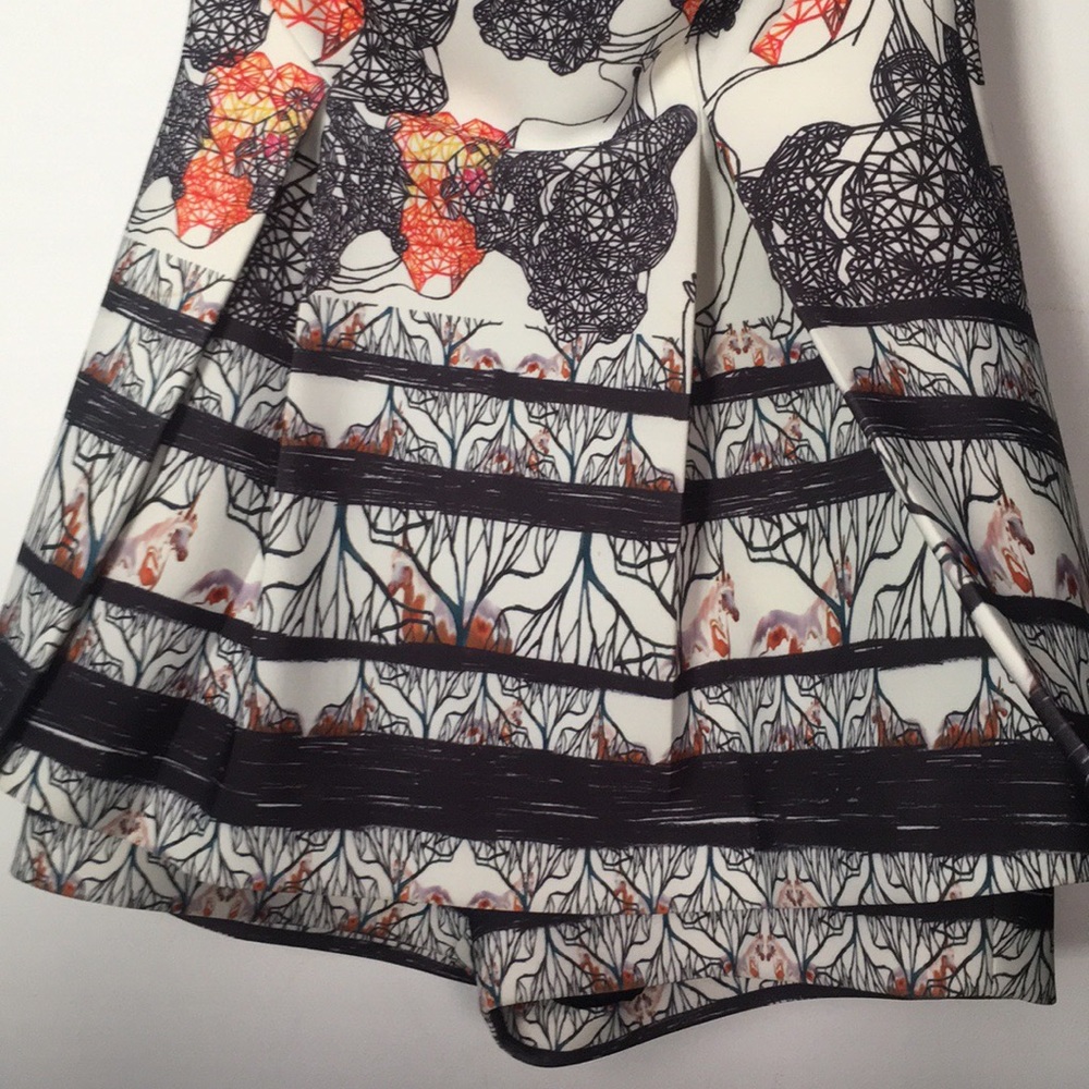 Designer Strapless Peplum Romper - Unicorn Print - image 6